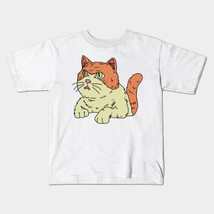 Orange Chubby Cat Kids T-Shirt